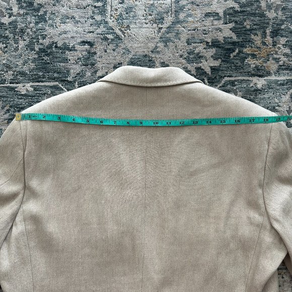 HERMES Mens linen and cotton neutral sport coat blazer jacket - Picture 7 of 11